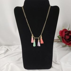 Dark Rose Boutique Jewelry - Handmade Colorful Fringe Necklace Dark Rose Boutique Jewelry - Handmade Colorful Fringe Necklace